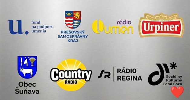 Partneri festivalu: Fond na podporu umenia, Prešovský samosprávny kraj, Rádio Lumen, Urpiner, Obec Šuňava, Country Rádio, Rádio Regina, Sociálny a kultúrny fond SOZA